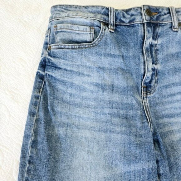 Eunina Women's Super High Rise Mom Jeans Size 15 Blue Denim Ankle Tyler Stretchy - Picture 4 of 14